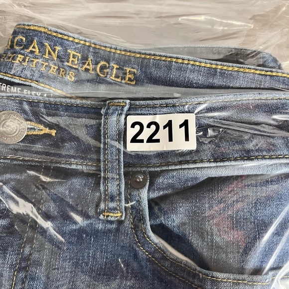 American Eagle Extreme Flex 4 Slim Jeans Men’s 33/32 Blue Denim Faded Look 2211 - Picture 10 of 10